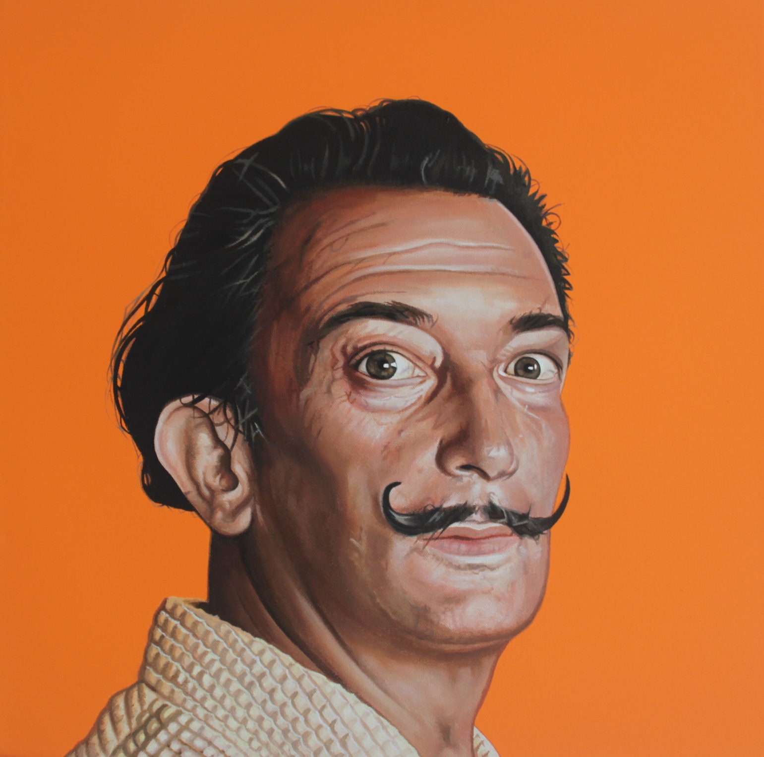 Портреты картины с оранжевым фоном