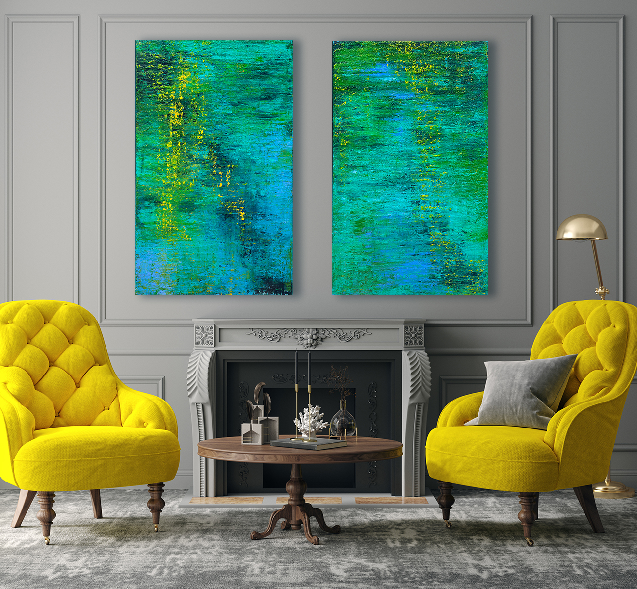 With Stillness in Flow I and II as a pair in an alt  room