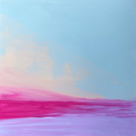 Minimalist abstract landscape painting 