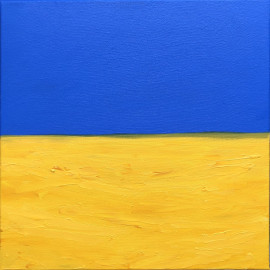 Abstract painting in support of Ukraine 