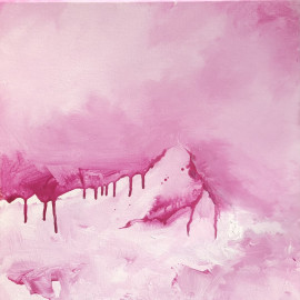 A pink abstract painting 