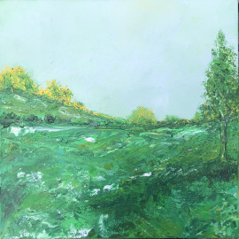 A expressive landscape painting 