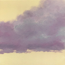 A cloudscape in yellow and purple 