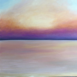 A minimalistic sunset painting