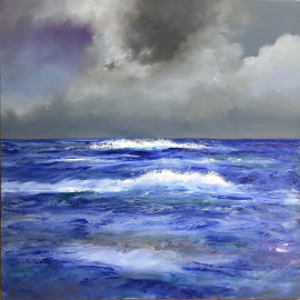 A seascape painting in oil