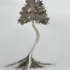 Safe Arbor 5 Ink and watercolour painting on paper