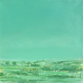 Turquoise abstracted landscape 