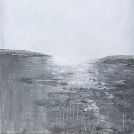 Abstracted landscape in shades of grey