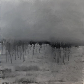 abstract landscape in shades of grey